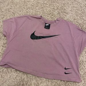 Purple Nike Cropped Tee
